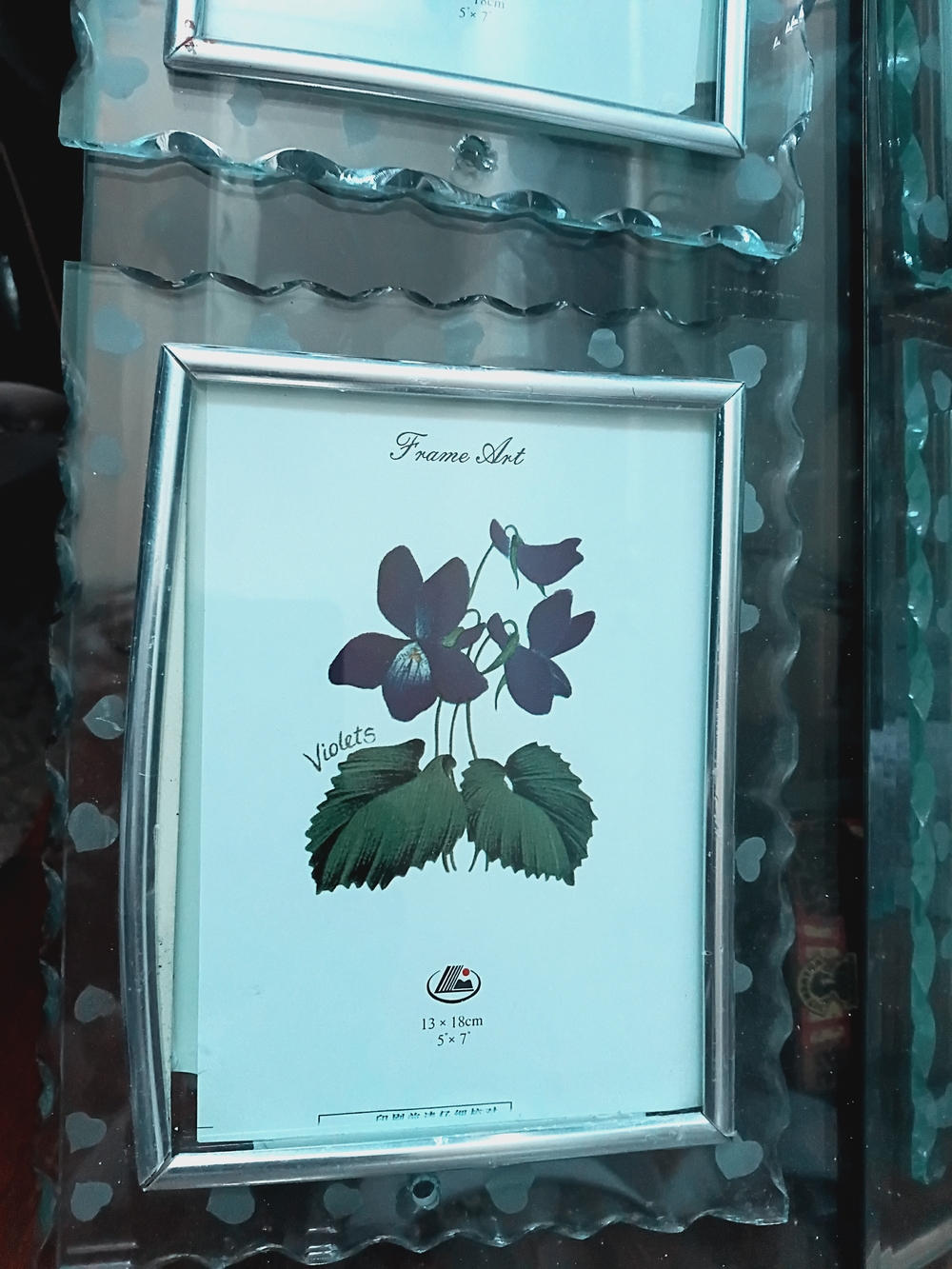 Frame Denim Silver Photo Frame with Violet Print